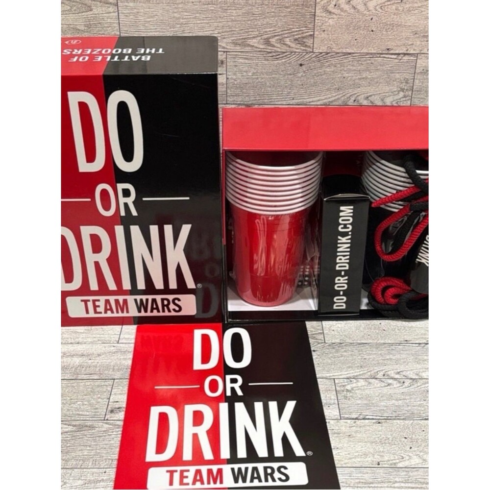 Do Or Drink Team Wars Party Game - Red & Black